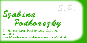 szabina podhorszky business card